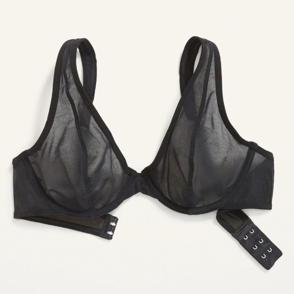 Old Navy Mesh Unlined Underwire Plunge Bra *BRAND NEW*